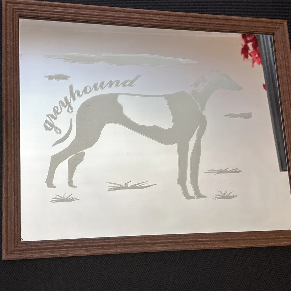 Mirror Image vintage greyhound